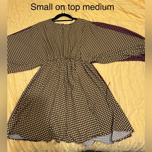 NWT - BUCKETLIST Plaid Mid Dress in Green/Brown - Picture 12 of 15